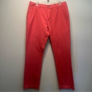 Vineyard Vines Plain Front Twill Club Pant Sailor Red 34x32 MSRP $78 Cotton MINT